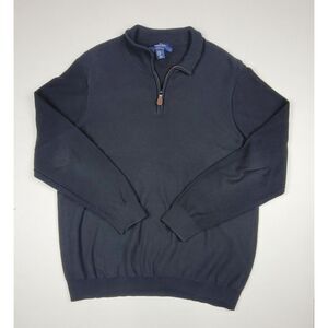 The Savile Row Company London Sweater Mens‎ 2XL.  Navy Quarter Zip Pullover.